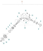 Zespół obudowy przekładni 343F, 545F, 545FX, FC2145, FC2245 Zespół obudowy przekładni 343F, 545F, 545FX, FC2145, FC2245