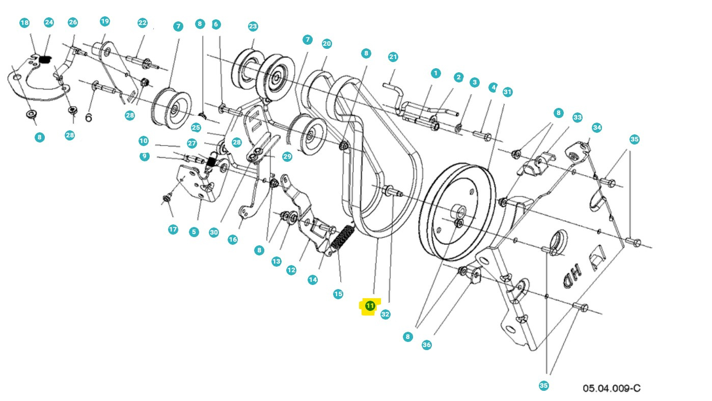 pasek napędowy ST327, ST330, ST424, ST427, ST430