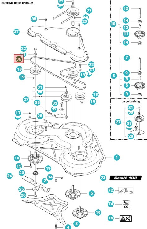 Pasek Husqvarna Rider Combi 103