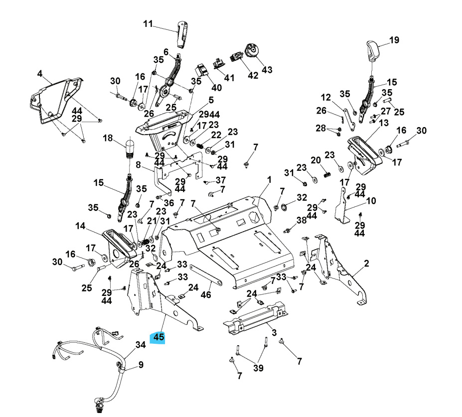 Konsola lewa Ms 498 Szara 5896268-03