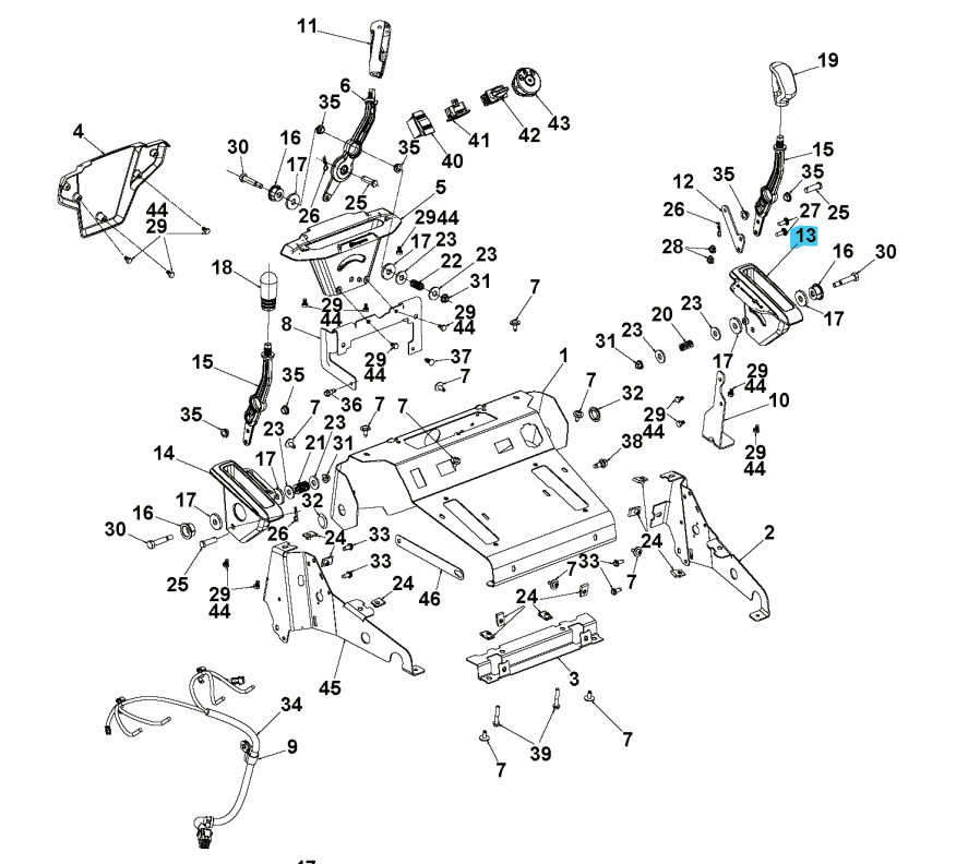 Dźwignia hydro wspornika 5897541-01