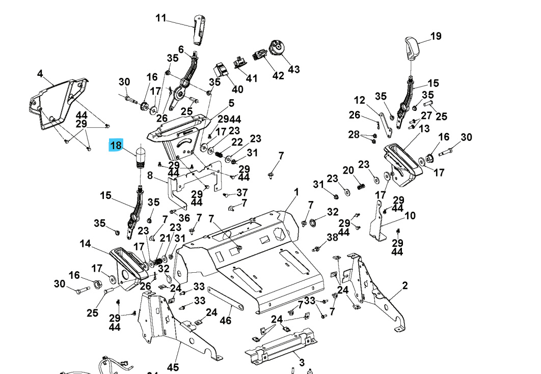 Pokrętło deflektora 5897963-01