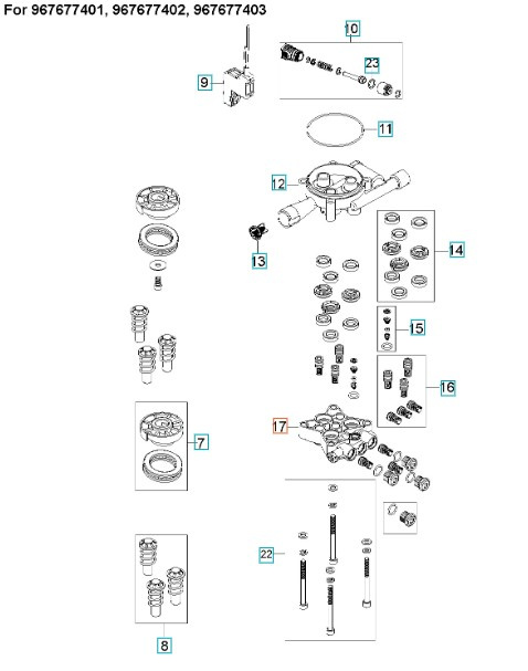Blok Cylindrów Z M8X10 Sześciokątnym 5926176-17