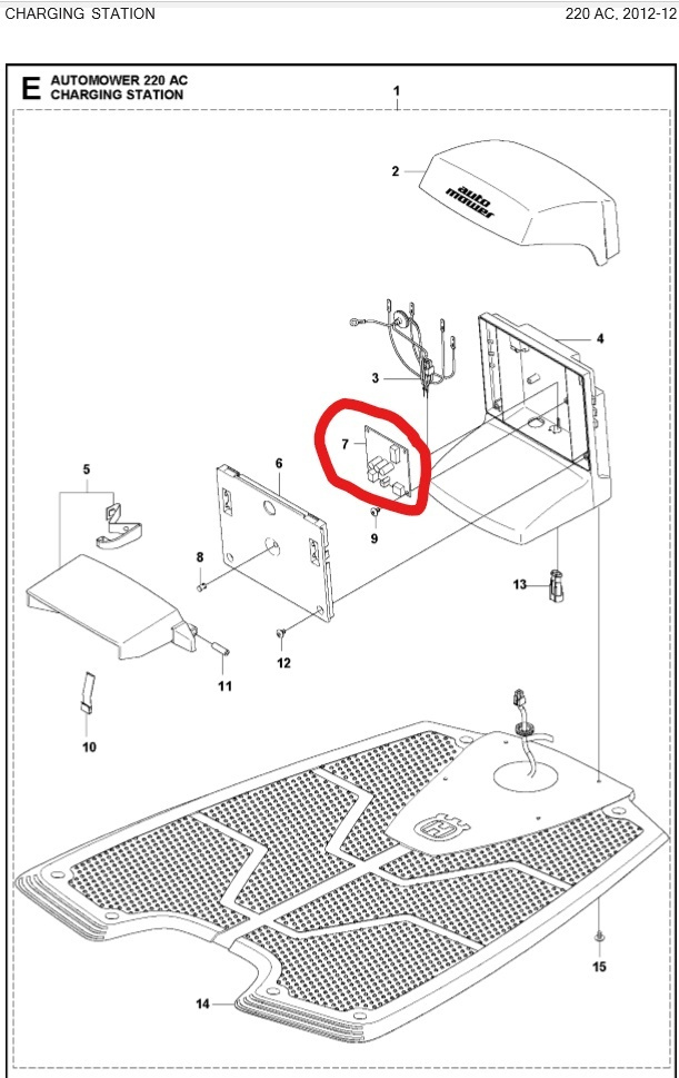 PŁYTKA Stacja ładowania 220AC, 230ACX, 260ACX, 265ACX