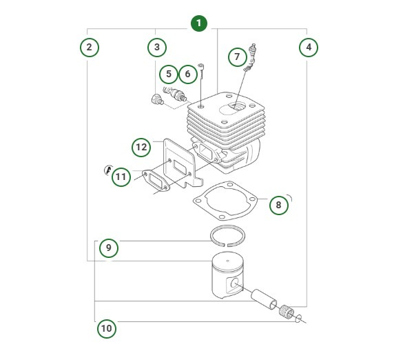 Zestaw cylindrów D48 Część zamienna