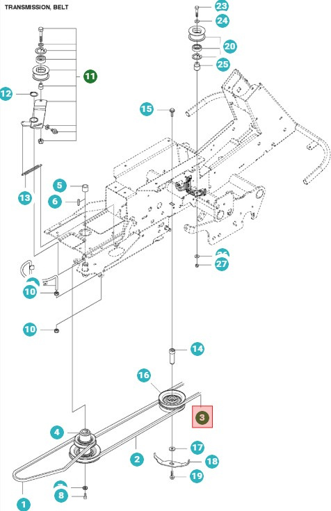 Pasek Husqvarna Rider Proflex 21, 422Ts AWD