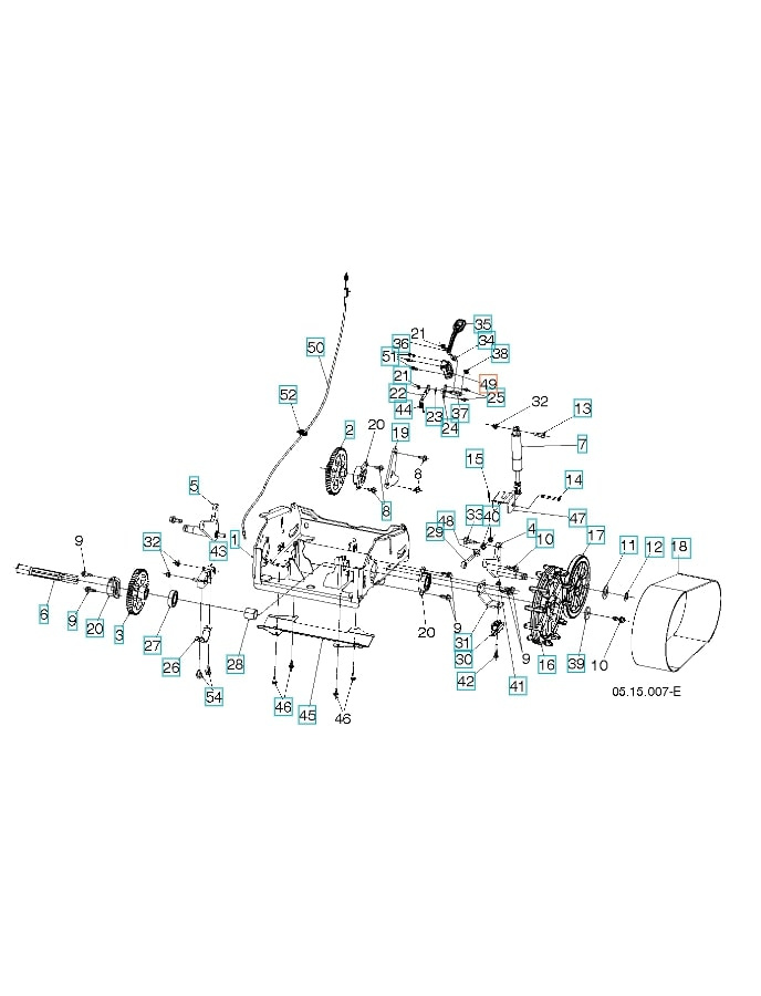 Uchwyt dźwigni wysokości łyżki Bu