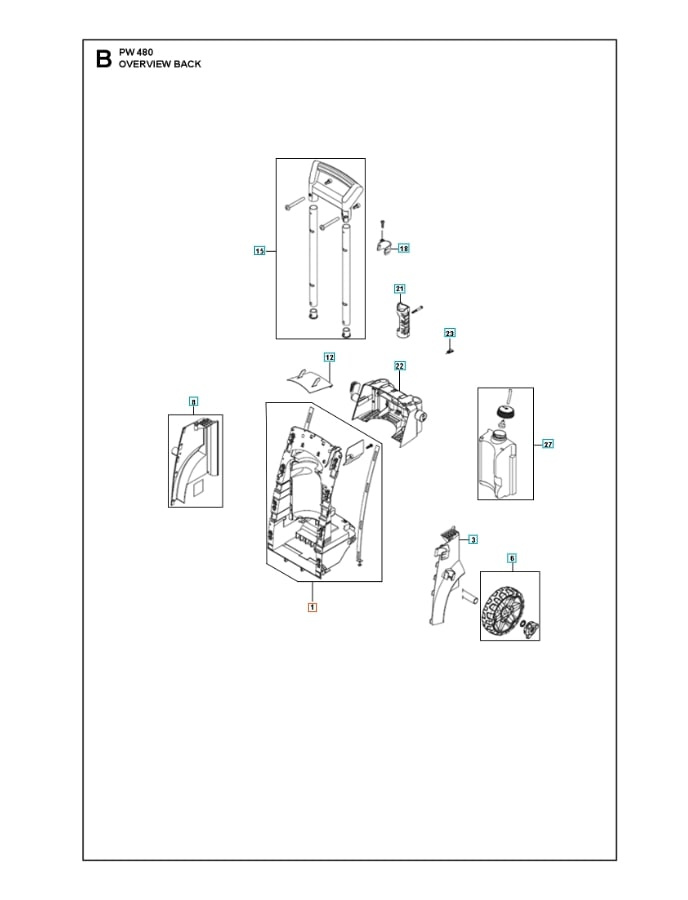 Tył podwozia Ciemnoszary 5960248-01