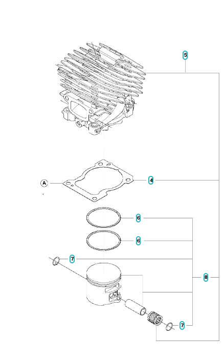 Zestaw cylindra 592XP, 592XPG