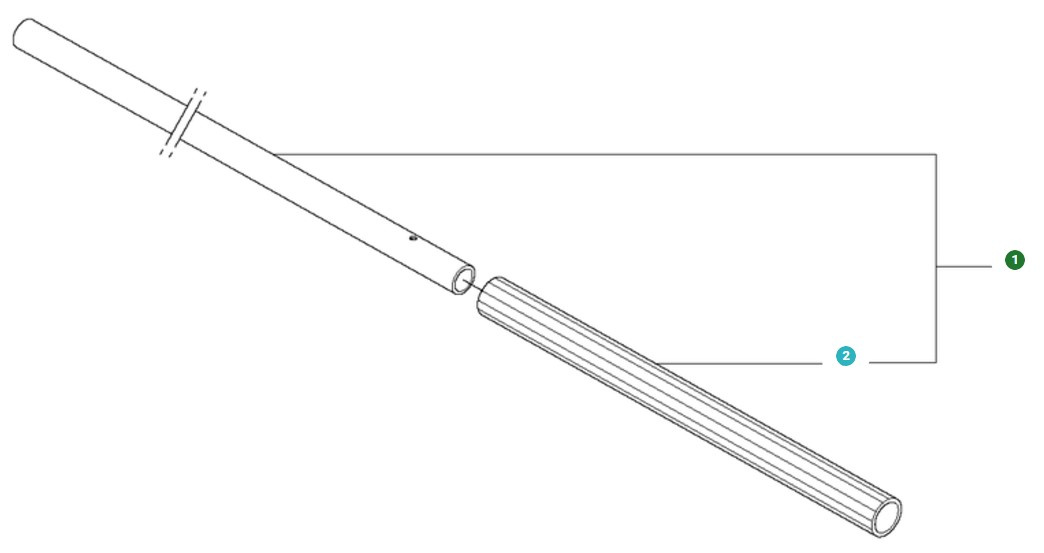 Rura montażowa z uchwytem