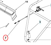 Linka Sprzęgła Lg1250 5986764-01 Linka Sprzęgła Lg1250 5986764-01