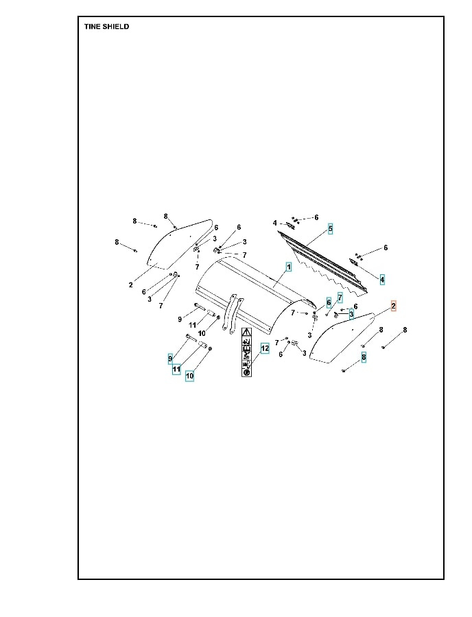 Pokrywa Zębów Bocznych Osłona Pomarańczowa 5986809-01