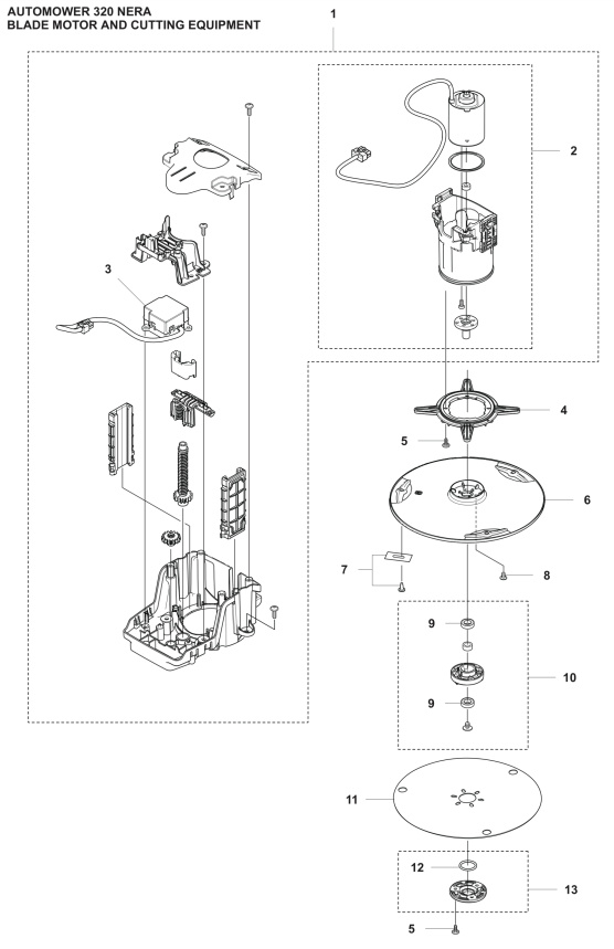Tarcza tnąca Automower 320, 430X, 450X Nera