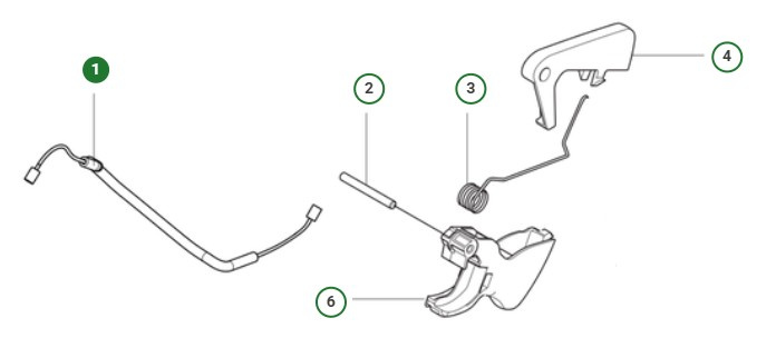 Zespół linki przepustnicy Rh, 39 cm3